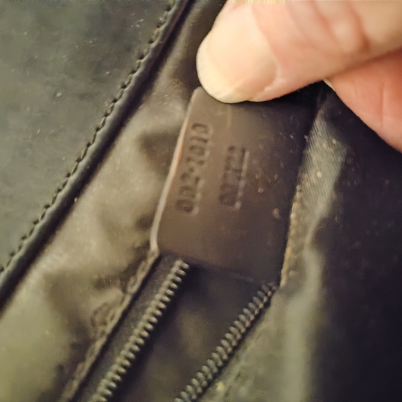 Black Gucci Leather Tote Bag with Bamboo Handles - Picture 8 of 10